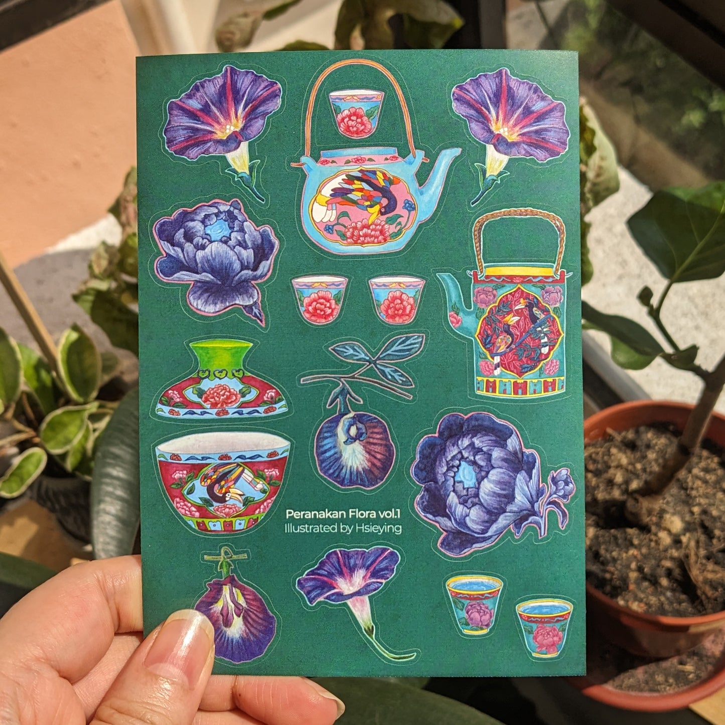 Peranakan flora sticker sheet vol.1