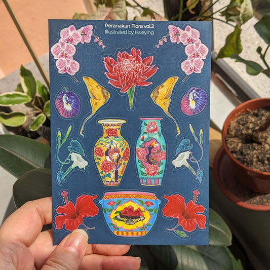 Peranakan flora sticker sheet vol.2