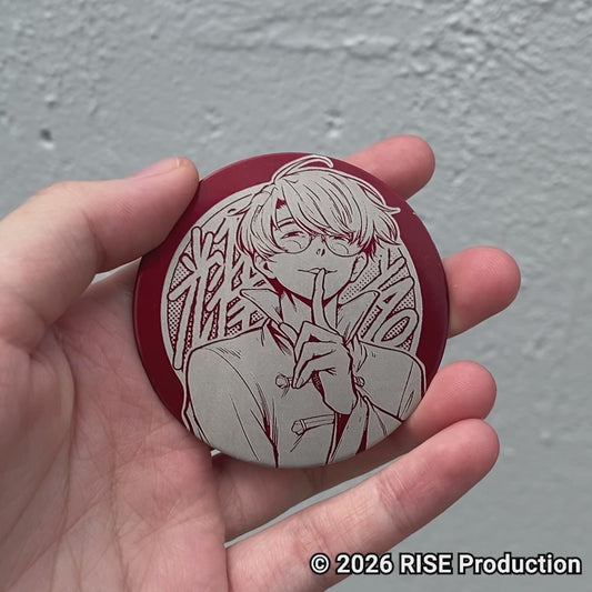 Metalic Button Badge Yao