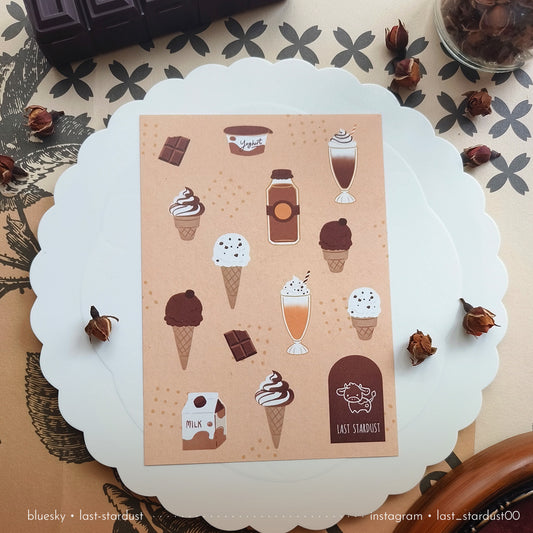 Last Stardust | Milky Chocolate KissCut Washi Sticker Sheet