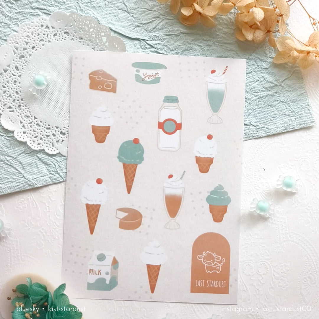 Last Stardust | Milky Vanilla KissCut Washi Sticker Sheet