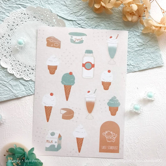 Last Stardust | Milky Vanilla KissCut Washi Sticker Sheet
