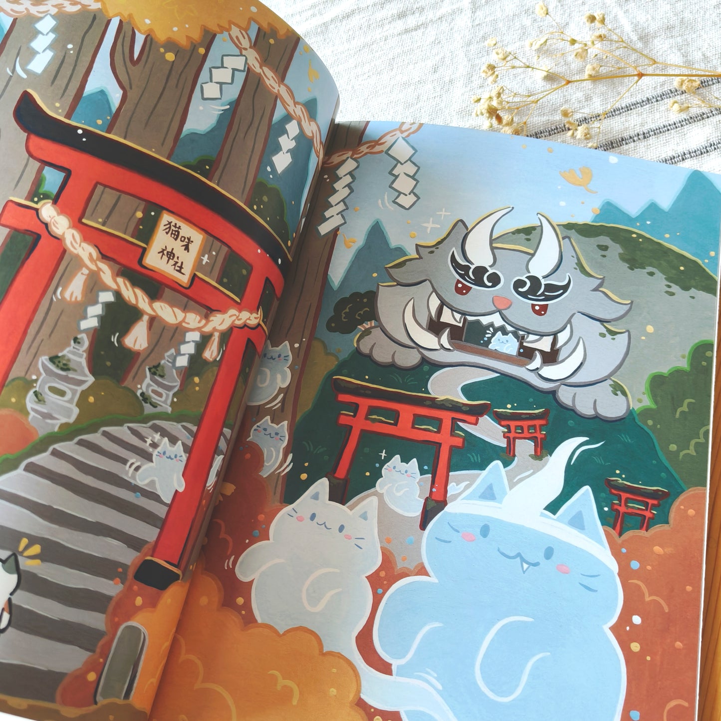Night Parade of Hundred Cats Illustration Book 百猫夜行 插画本