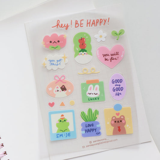 Be happy sticker sheet