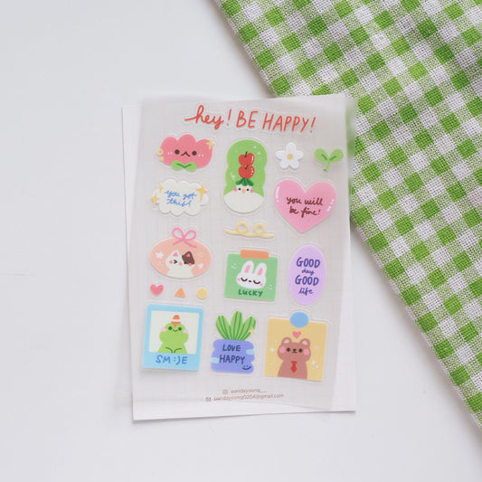 Be happy sticker sheet