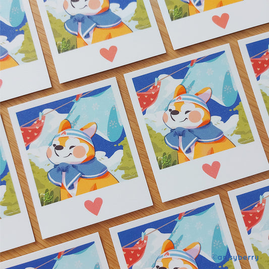 Sparkly Art Print // Mini Polaroid: Shiba Chan