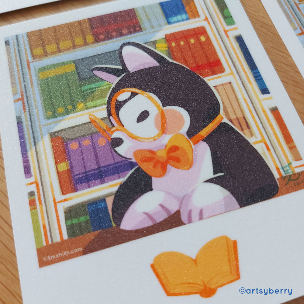 Sparkly Art Print // Mini Polaroid: Husky Kun
