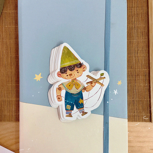 BlueBean Wood Puppet Pupi Piney Sticker