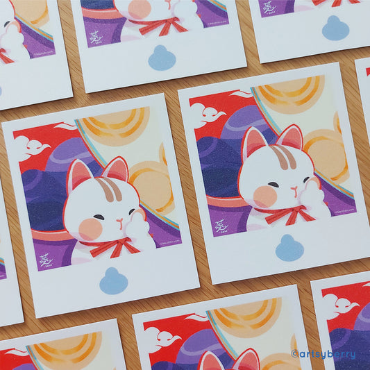 Sparkly Art Print // Mini Polaroid: Sassy Cat
