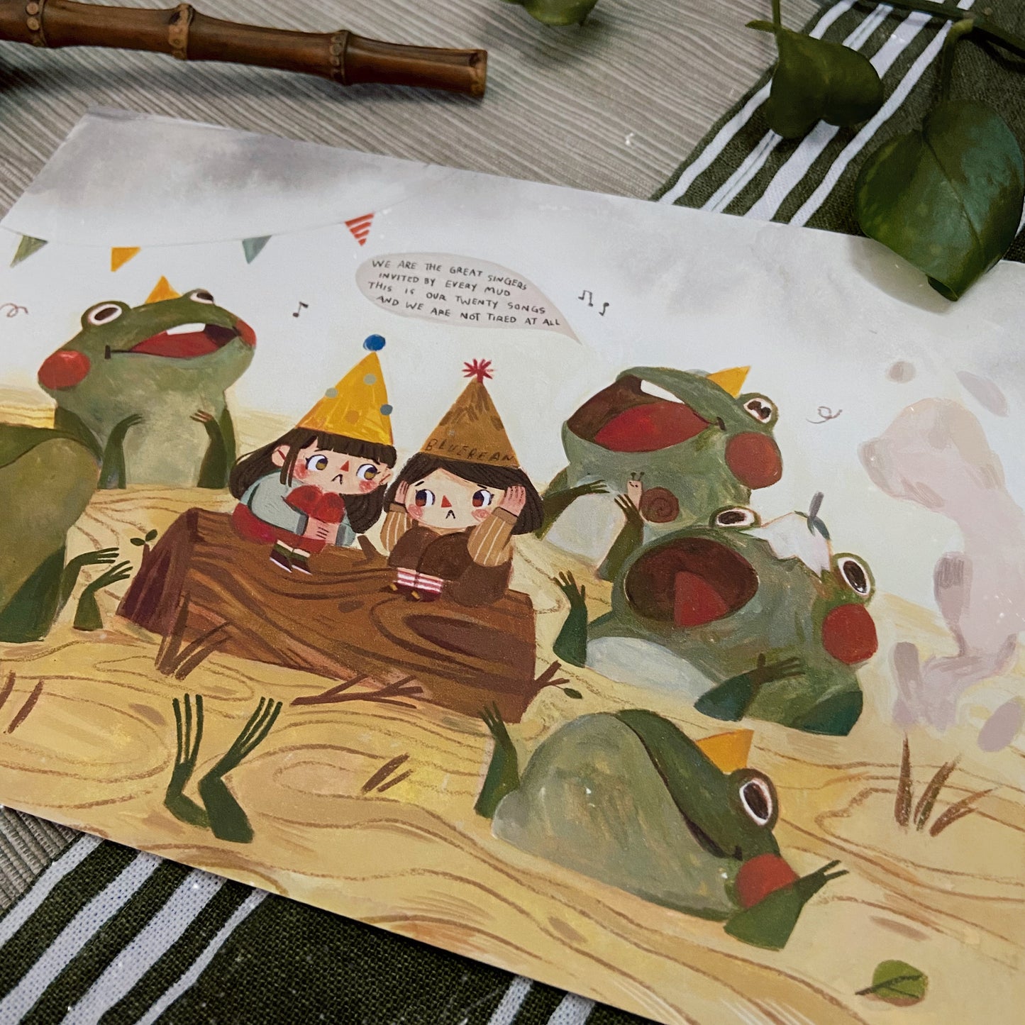BlueBean Frogs Concert Illustration / Art Print