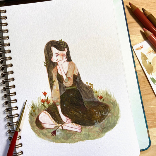 BlueBean Kiss the Girl Illustration / Art Print