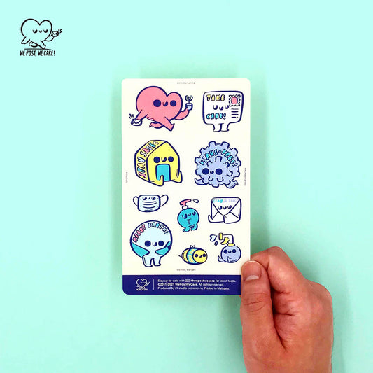 Stay Safe by WePostWeCare | Sticker Sheet