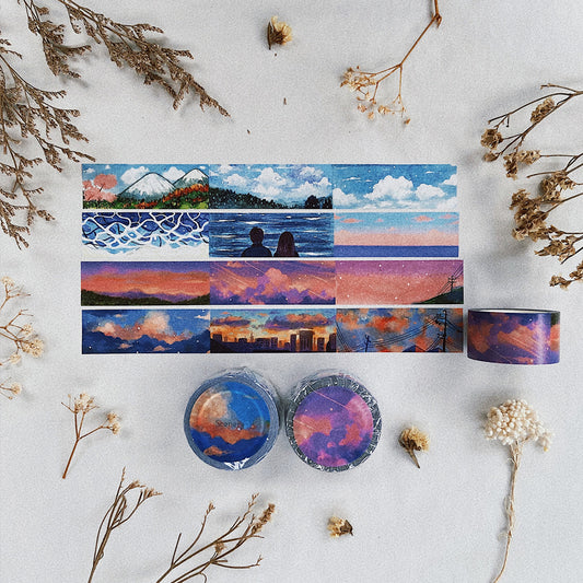 Scenery 2.5cm Long Watercolor Washi Tape
