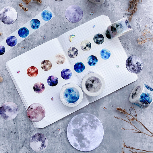 Moon 2.5 cm Watercolor Washi Tape