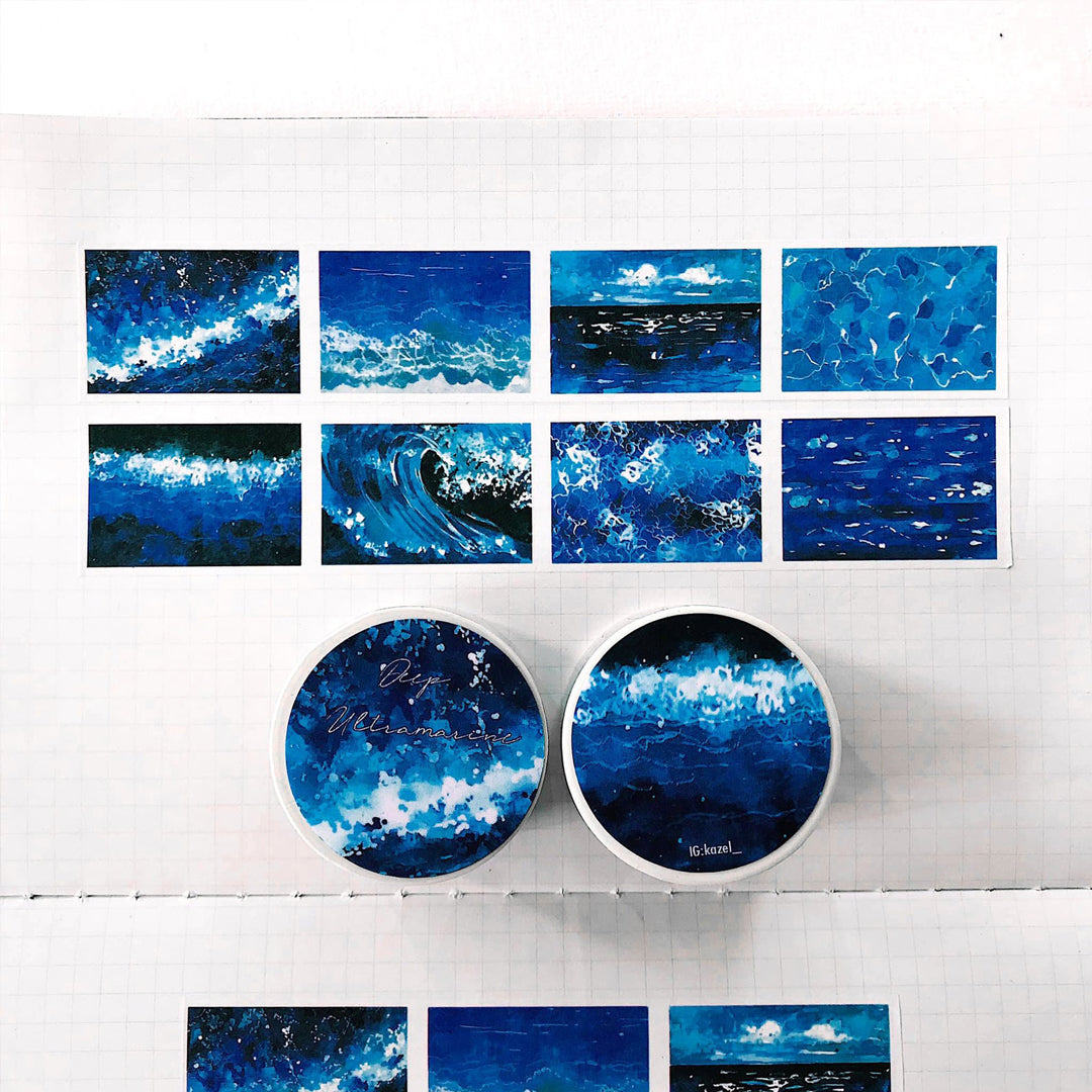 Deep Ultramarine 3 cm Watercolor Washi Tape