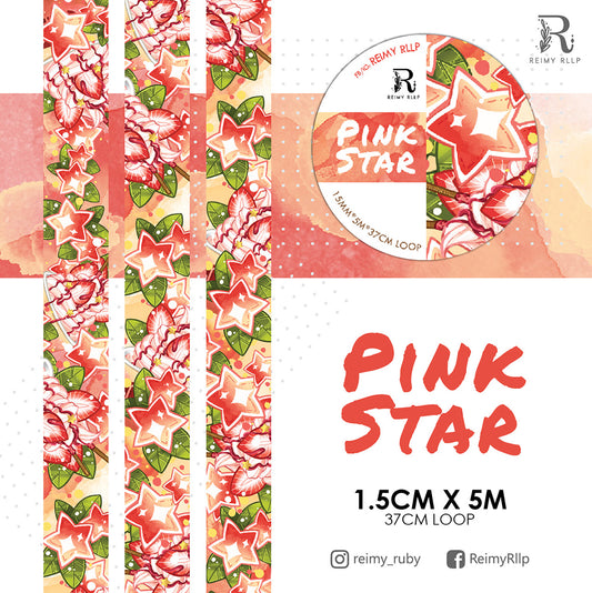 reimy RLLP - Pink Star Washi Tape