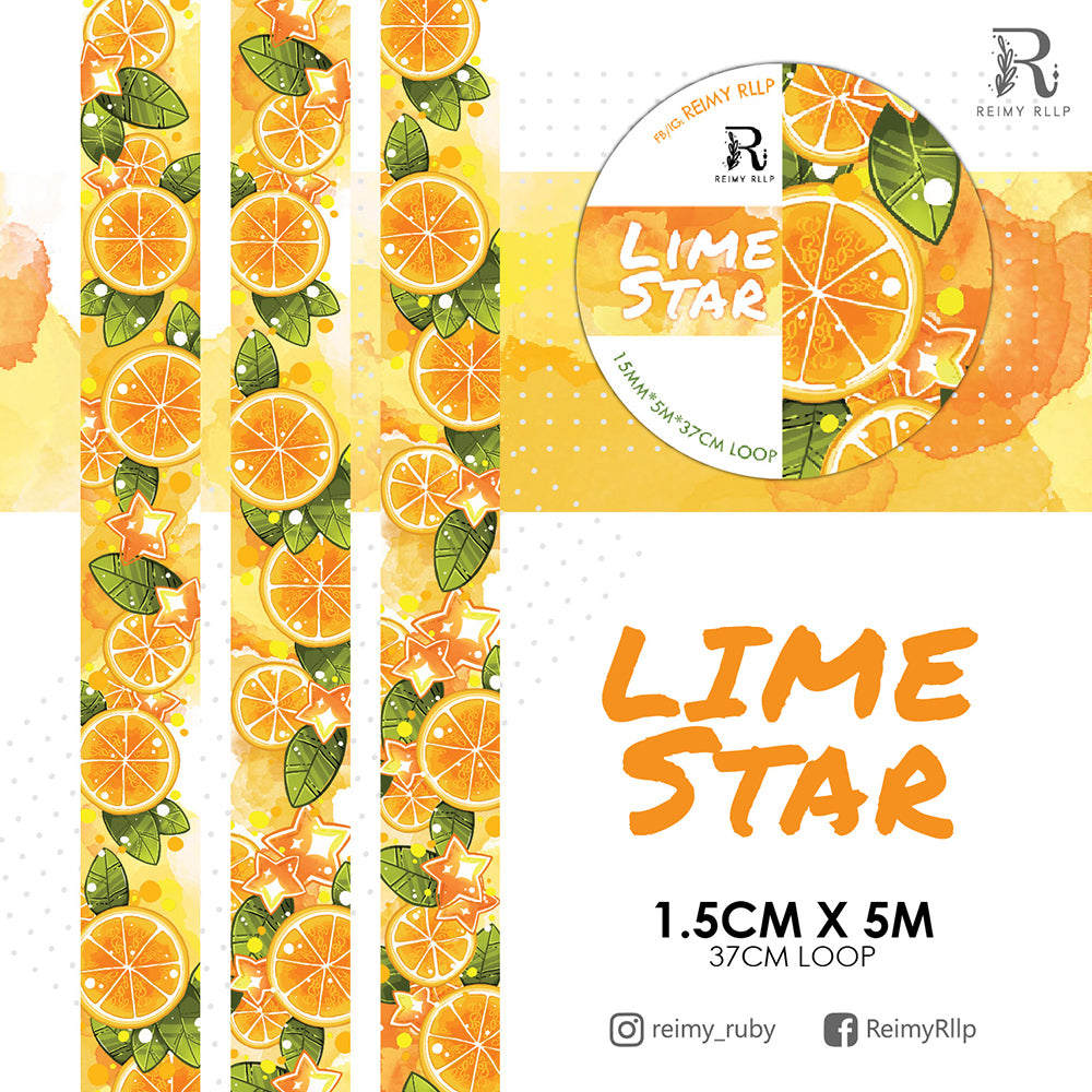 reimy RLLP - Lime Star Washi Tape
