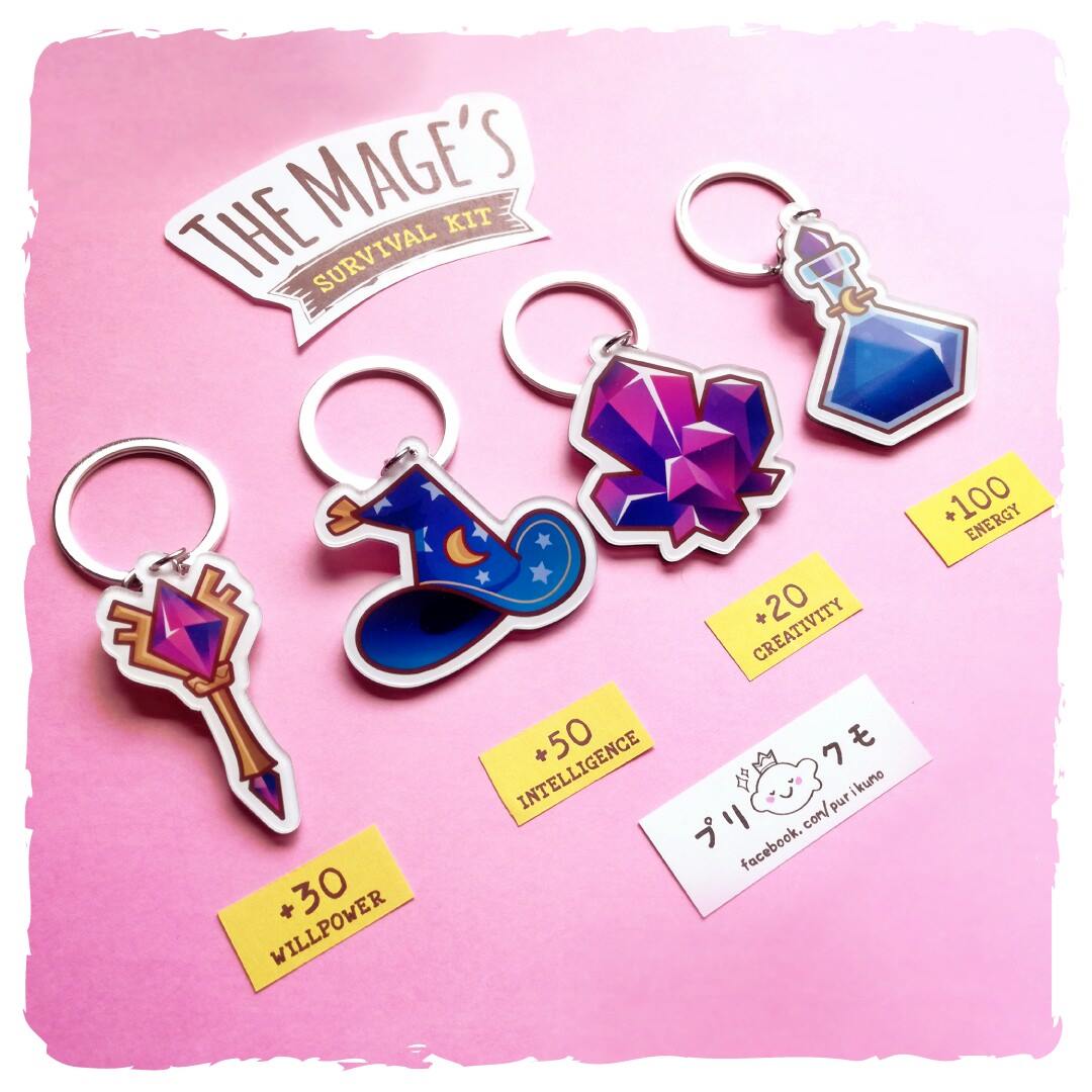 RPG Survival Kit Acrylic Keychain - The Mage – chub.my