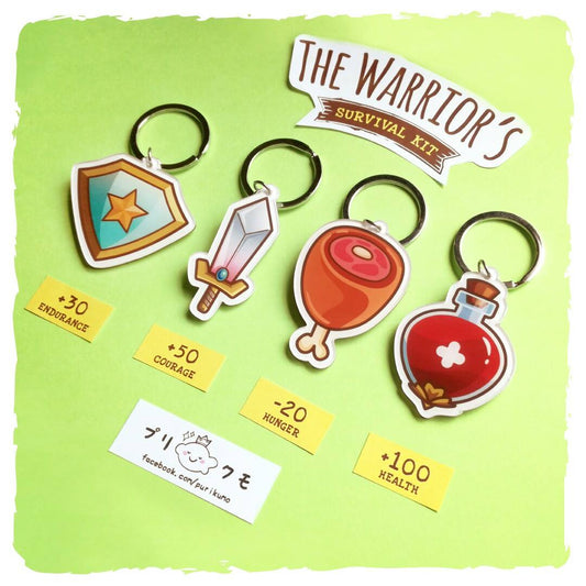 RPG Survival Kit Acrylic Keychain - The Warrior