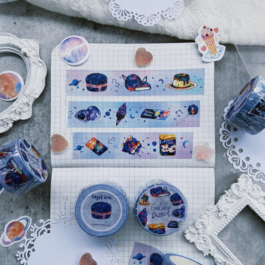 Galaxy Dessert 2.5 cm Watercolor Washi Tape