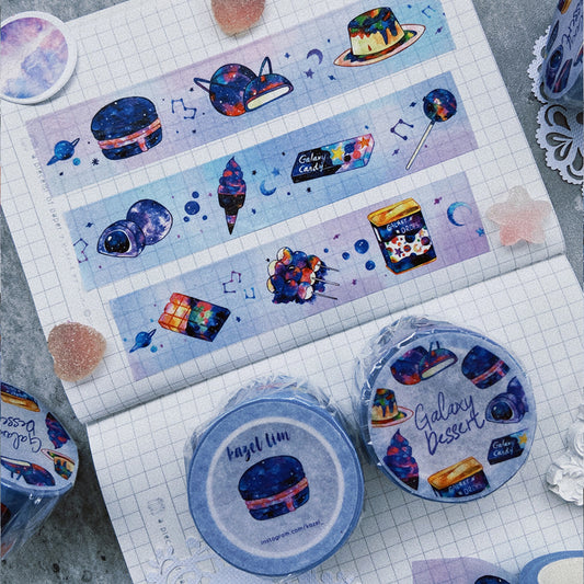 Galaxy Dessert 2.5 cm Watercolor Washi Tape