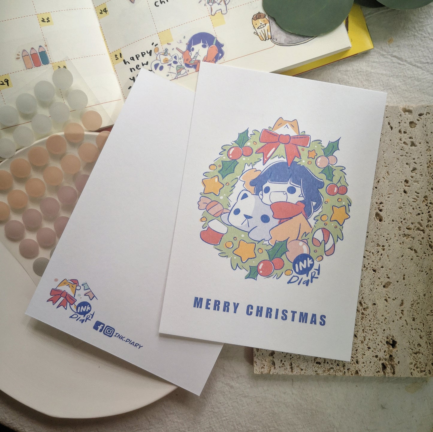[INK.DIARY] Postcard-Merry Christmas