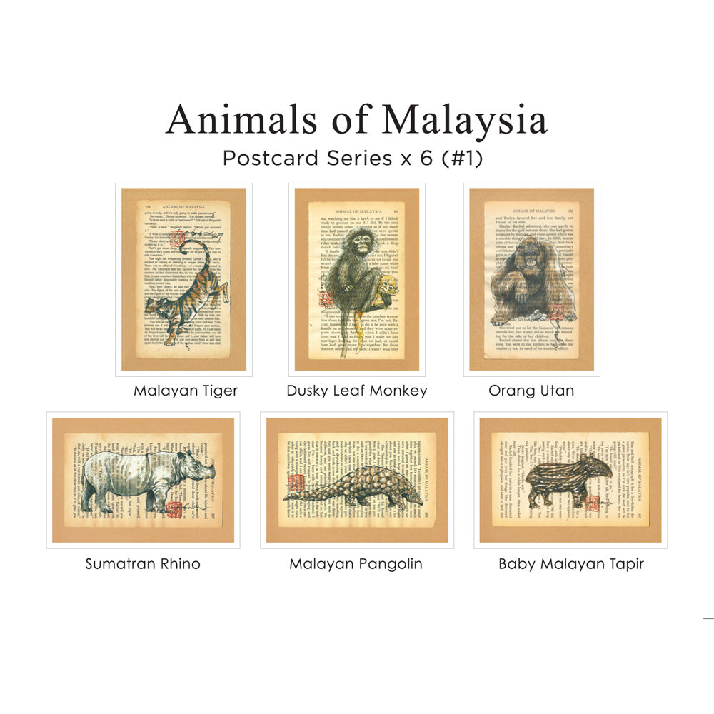 Animals of Malaysia Postcard Series Set #1