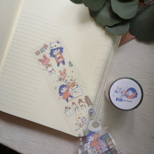 [INK.DIARY] Party time, clear pet tape