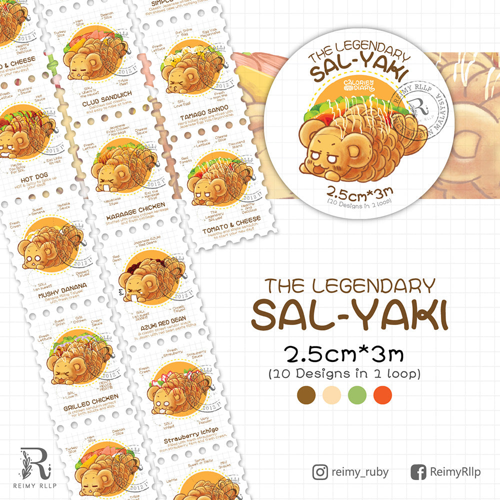25mm * 3m Stamp Washi - SALyaki
