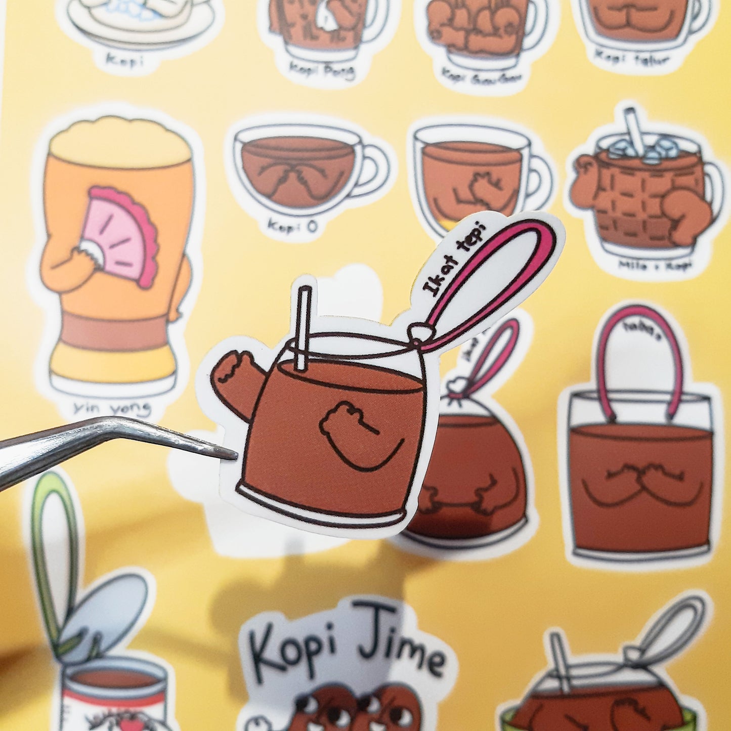 Kopi Waterproof Sticker Sheet