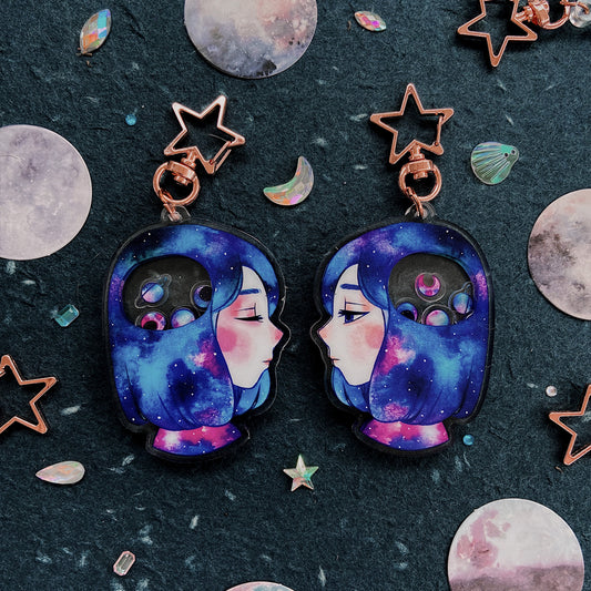 Universe In Your Head Double-sided Shaking Keychain