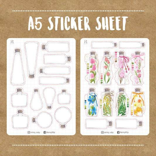 A5 Pretty Bottle stickers