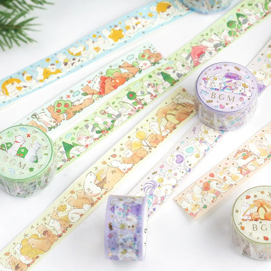 BGM Washi Tape | Animal Party - Camp