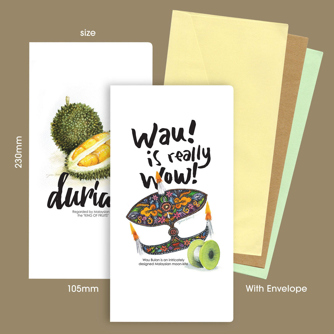 3D Pop-Up Card (Long) - Durian
