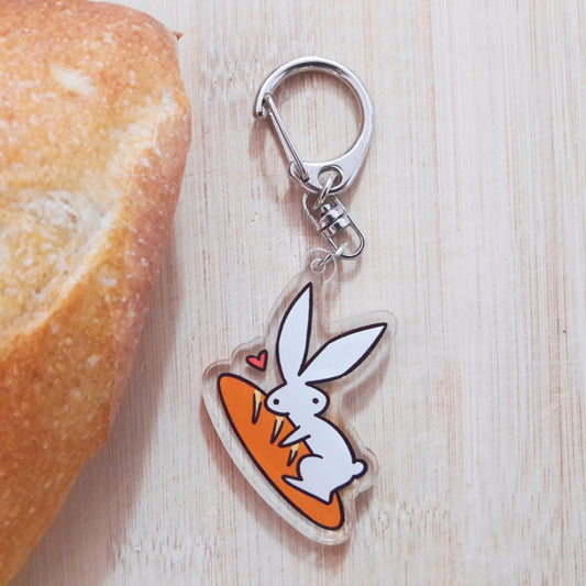 Baguette Bun Acrylic Keychain