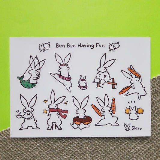 Bun Bun Having Fun Sticker Sheet