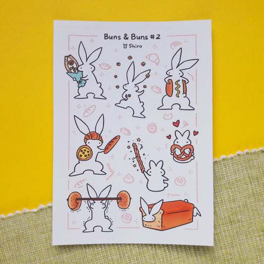 Buns & Buns 2 Sticker Sheet