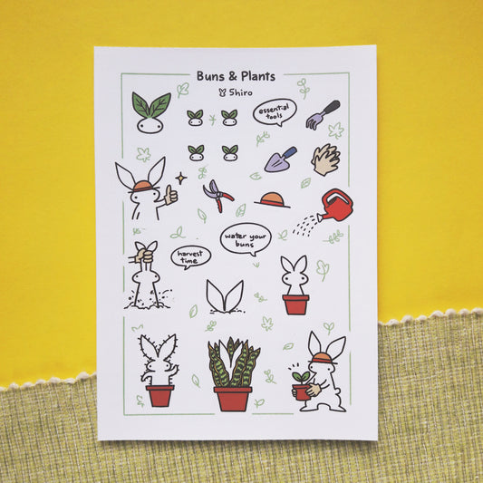 Buns & Plants Sticker Sheet