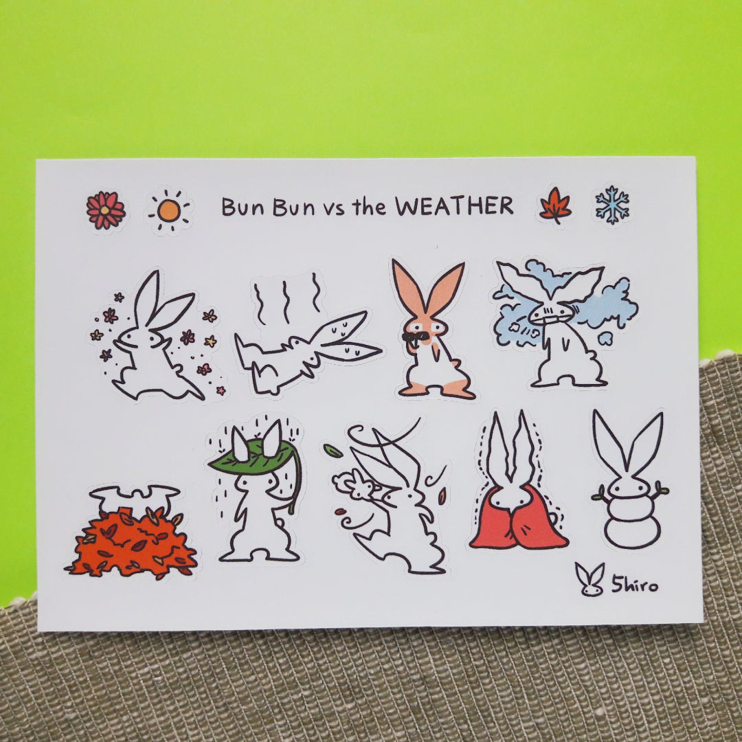 Bun Bun vs Weather Sticker Sheet