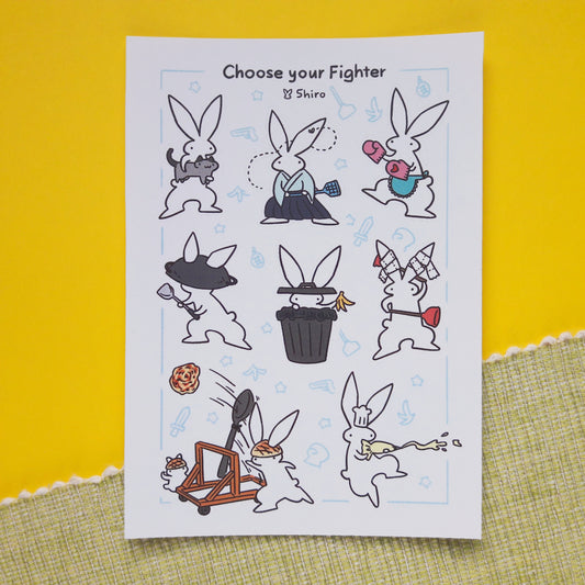 Choose Your Fighter Sticker Sheet