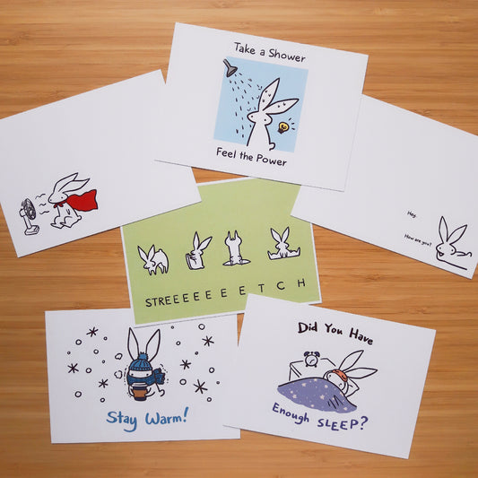 Self Care Bun Postcard Set