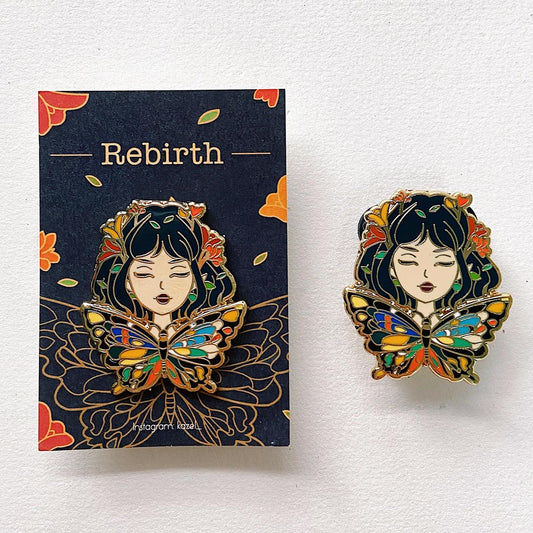 Rebirth Hard Gold Enamel Pin