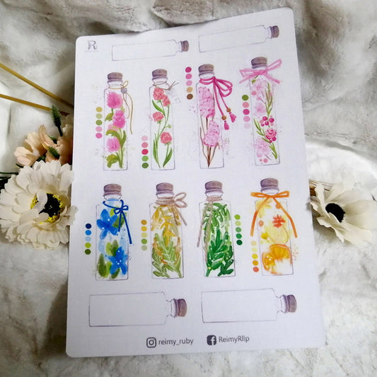 A5 Pretty Flower stickers
