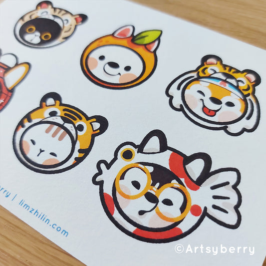 Art Print // Roaring Lunar Party