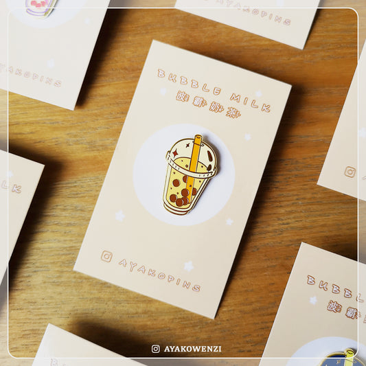 Bubble Milk Enamel Pin