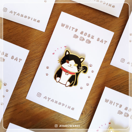 Cute Socks Cat Enamel Pin
