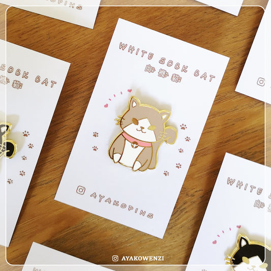 Cute Socks Cat Enamel Pin