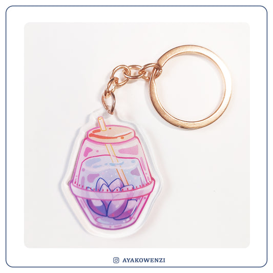 Flower Milk Acrylic Keychain