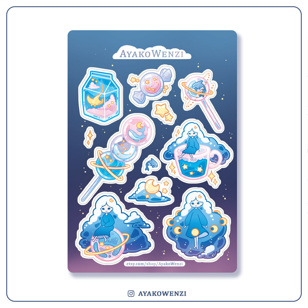 Galaxy Sticker Sheet – chub.my