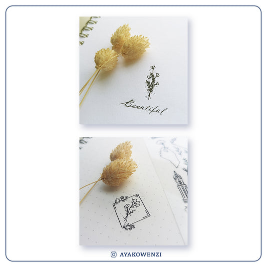 Flowers Rub On Sticker Sheet